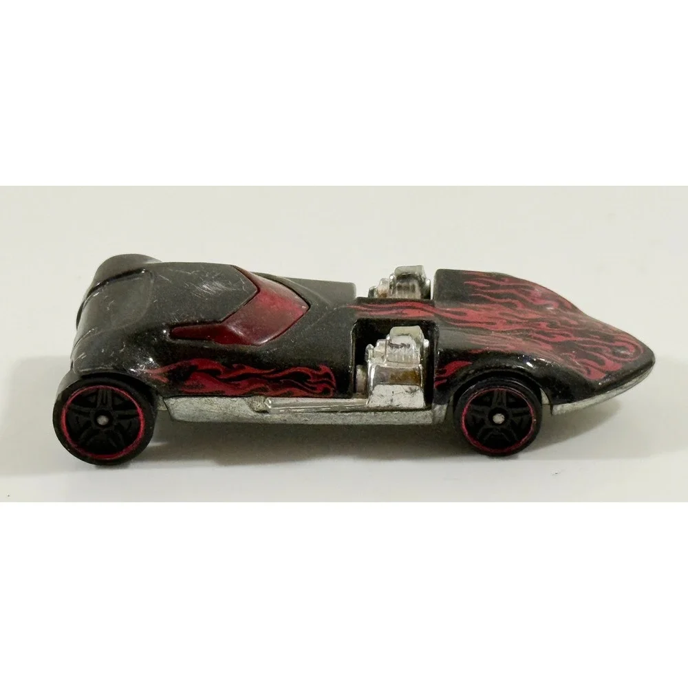 Hot Wheels Twin Mill Kids 1:64 Black Red Flame Dual Engine Diecast Car B43